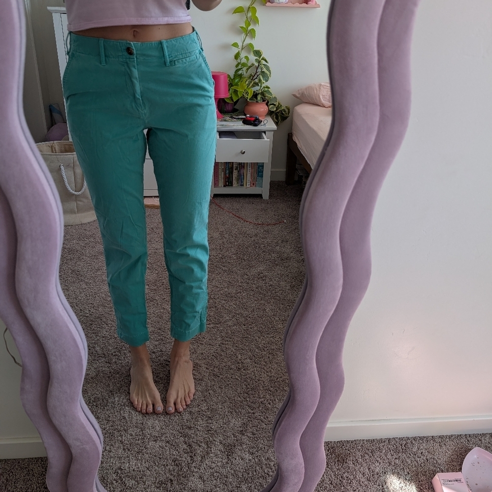 Tall green khaki pants